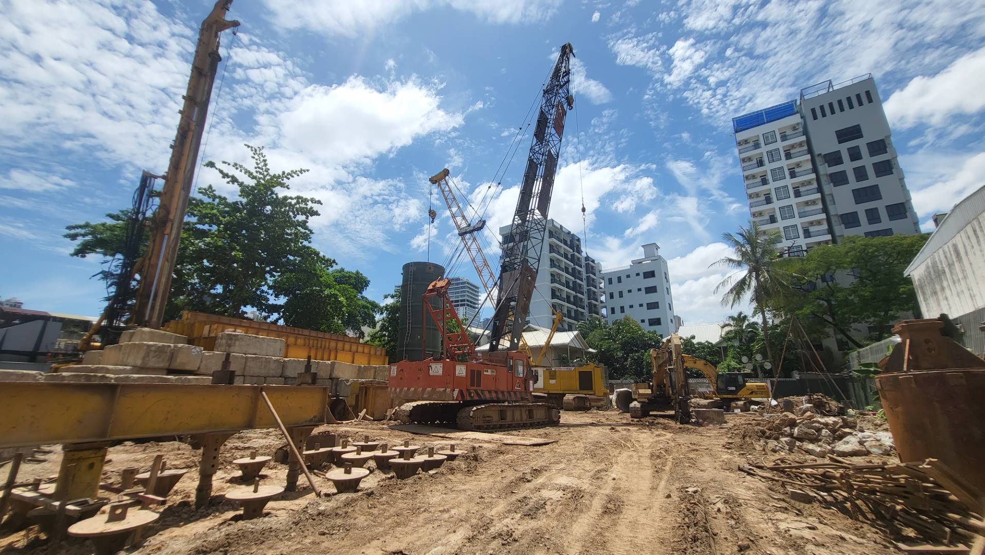 Fig. 1 - Preparation Work for 2nd Pile Test